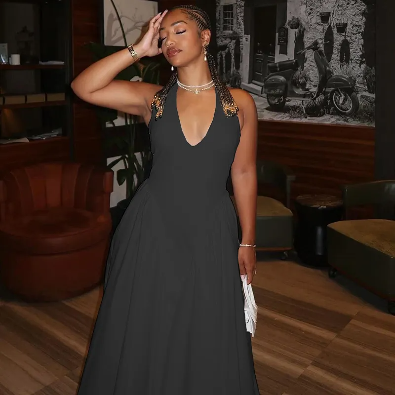 Amalfi Escape Halter Midi Dress