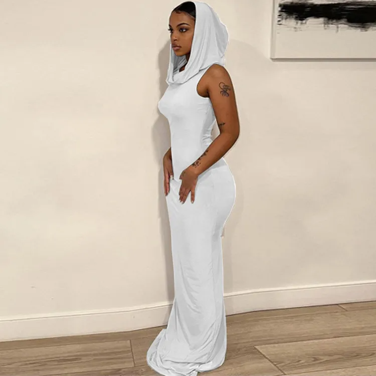 Moonlit Muse Hooded Maxi Dress