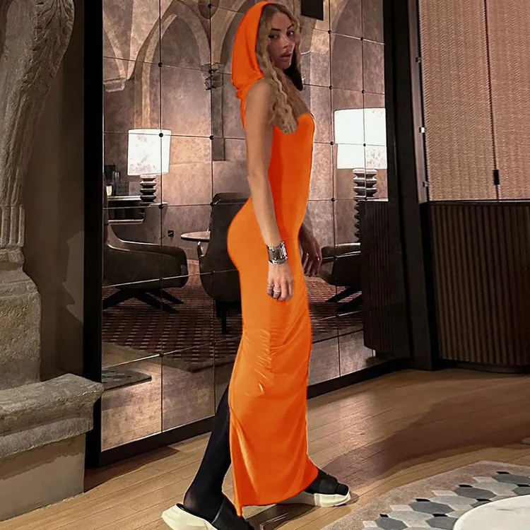 Moonlit Muse Hooded Maxi Dress
