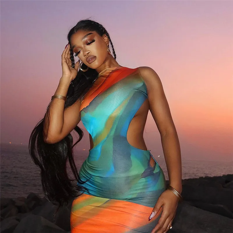 Sunset Mirage Cutout Maxi Dress